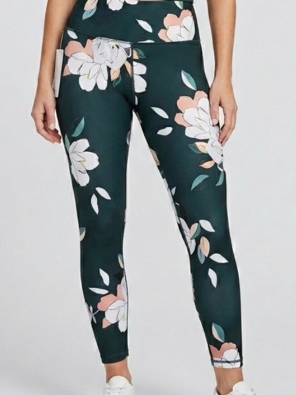 NWT Athleta Dark Green Floral High-Rise Leggings XL - Picture 4 of 7